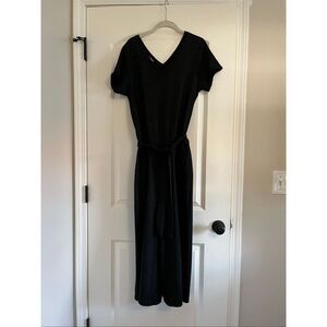T for Talbots Navy Cropped Jumpsuit - M